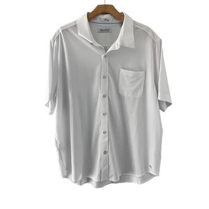 Tommy Bahama Mens White Button up Collar Shirt Sleeve Shirt XXXL
